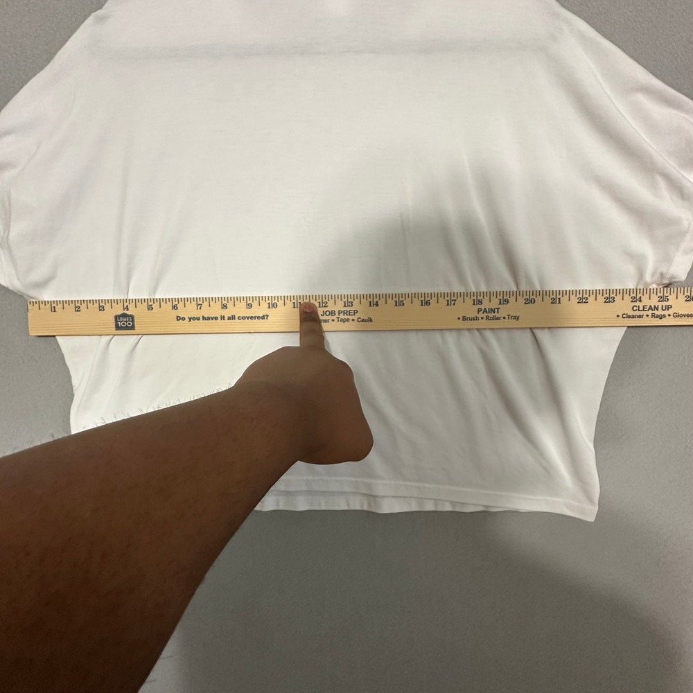 Athleta Zephyr Crop Tee White Relaxed Short Sleeve Boxy T-Shirt 891898-01 Medium - Picture 6 of 8
